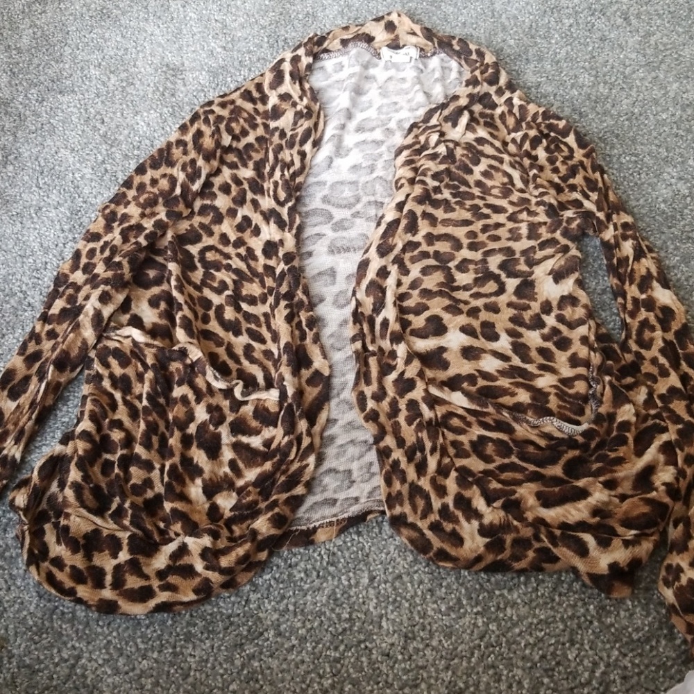 Leopard print cardigan